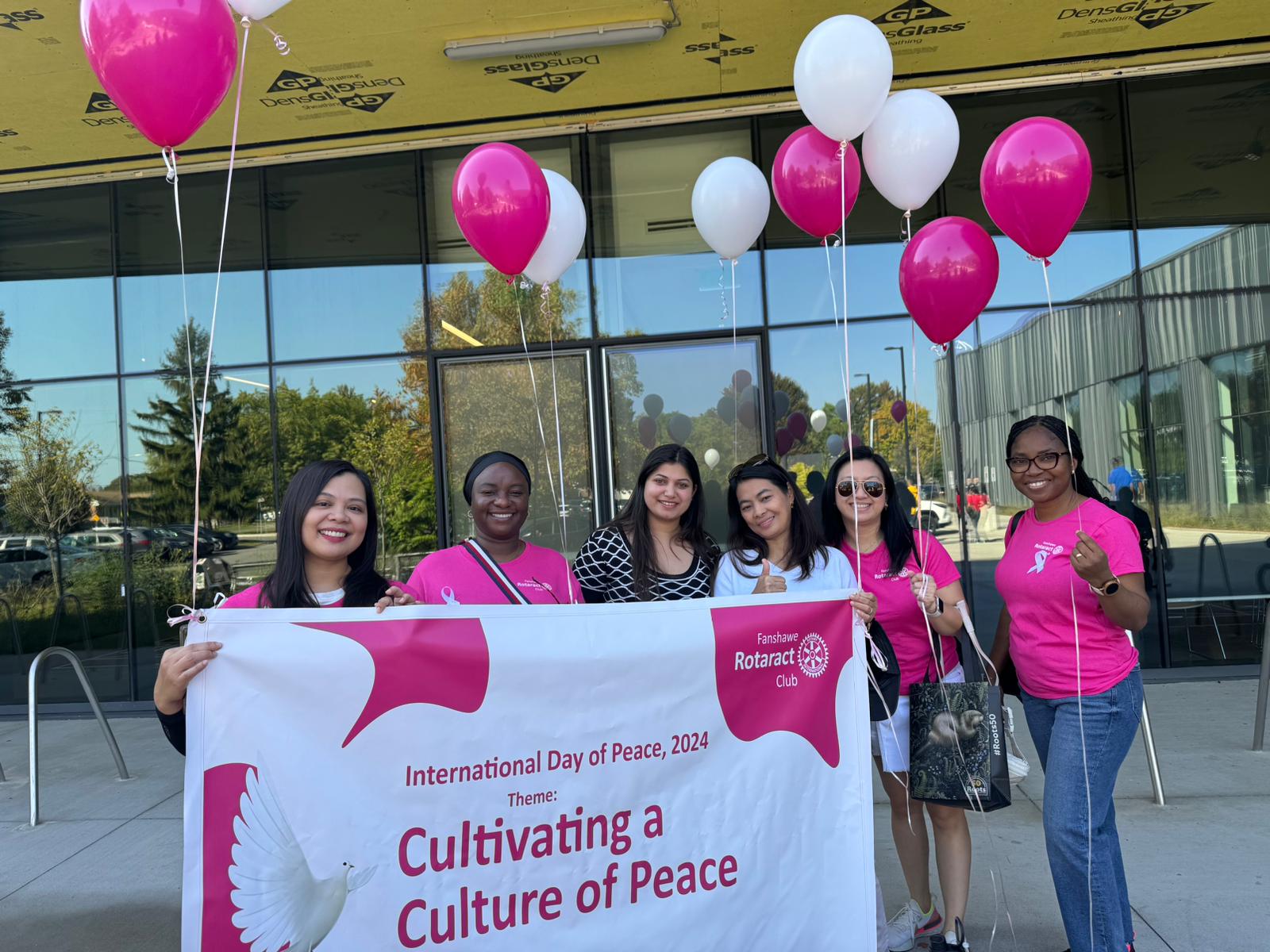 Students participating in Fanshawe Rotaract leadership activity